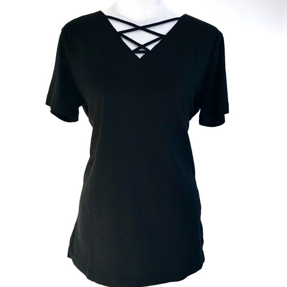 PINK Victoria's Secret Tops - 🆕 VICTORIA’S SECRET PINK Black Strappy Dog Tee